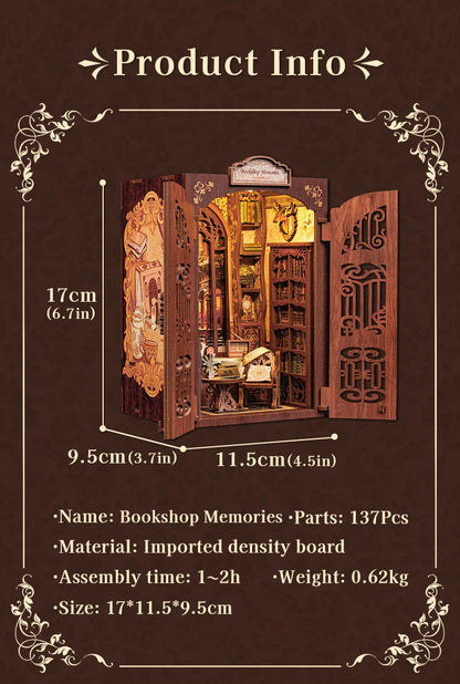 Bookshop Series 3D Wooden Puzzles Miniature - DIYTime