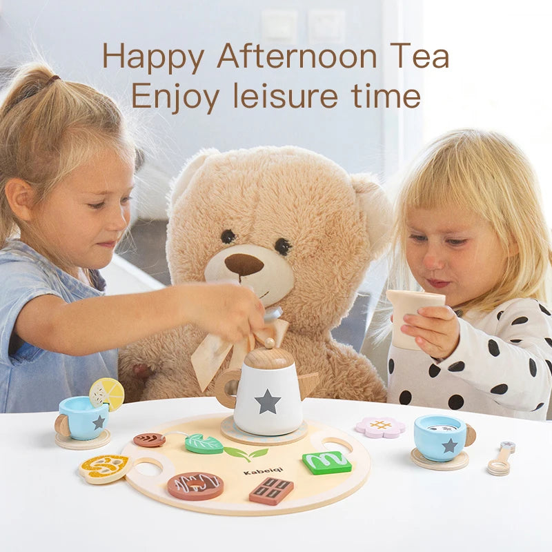 Afternoon Tea Set Montessori Wooden Toys - DIYTime