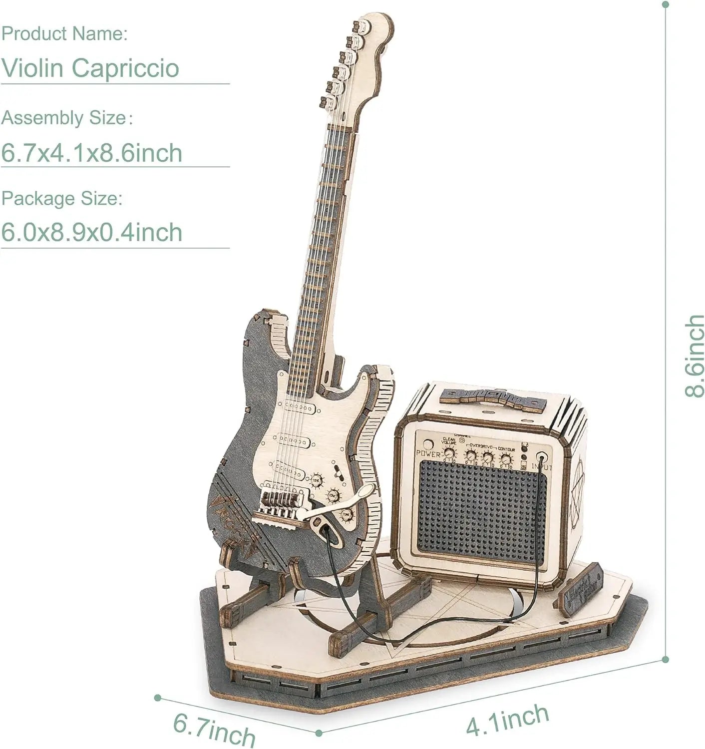 Electric Guitar 3D Wooden Puzzle - DIYTime