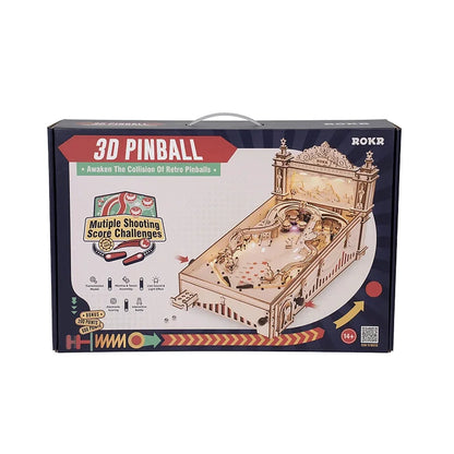 Pinball Machine 3D Wooden Puzzle Kit - DIYTime