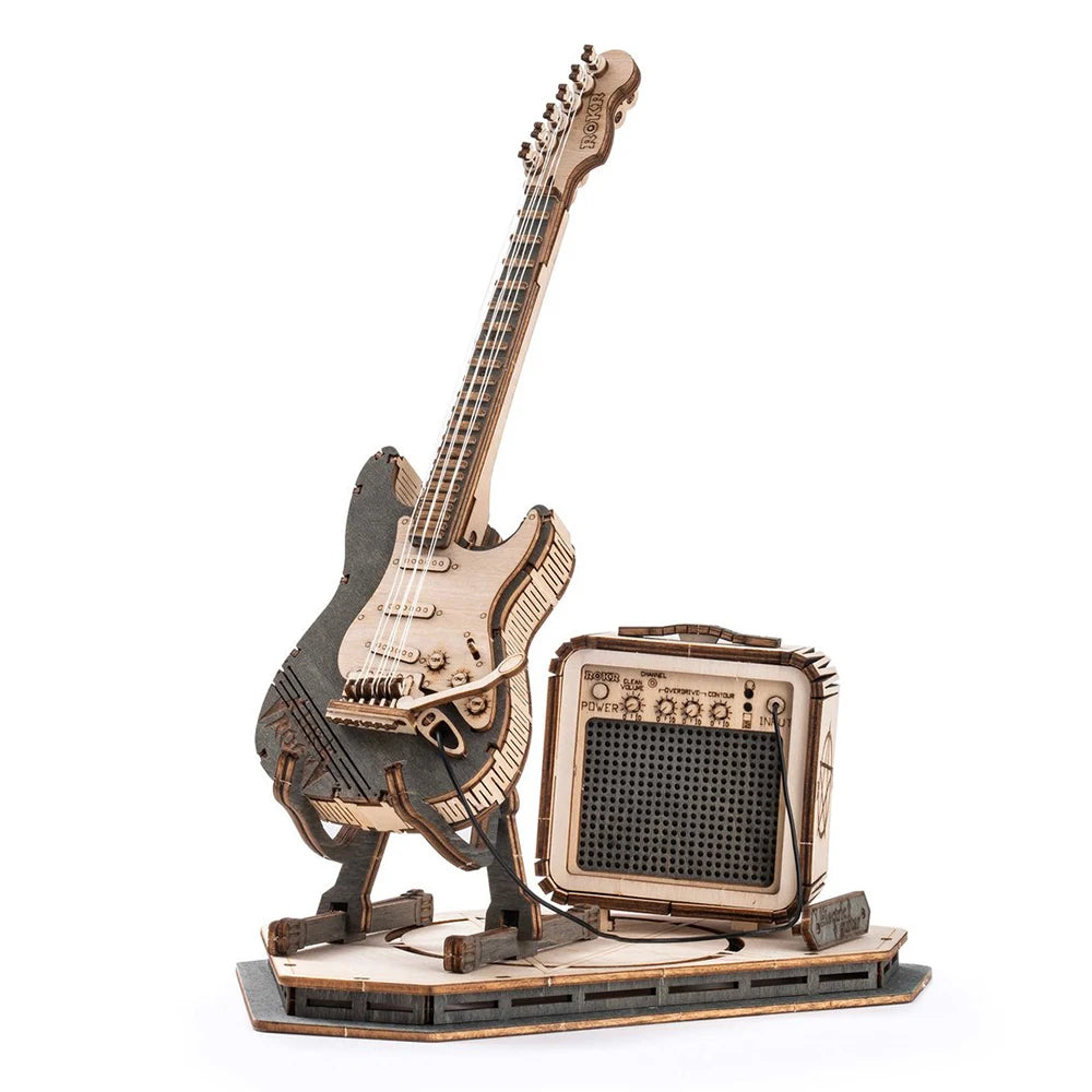 Electric Guitar 3D Wooden Puzzle - DIYTime