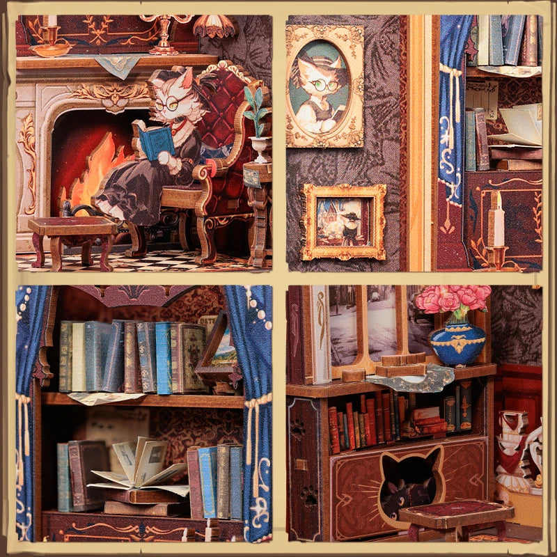 Count Cat's Study DIY Book Nook - DIYTime