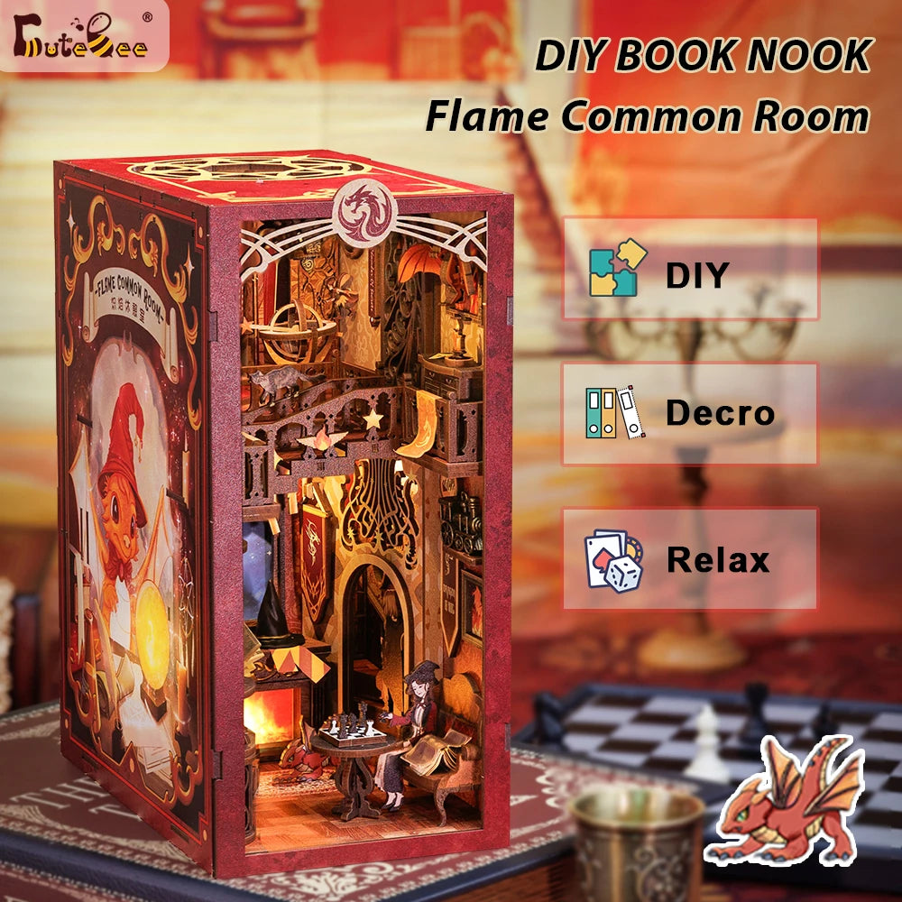 Flame Common Room DIY Book Nook - DIYTime