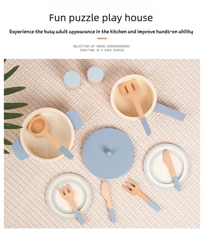 Cookware Kitchen Montessori Wooden Toys - DIYTime