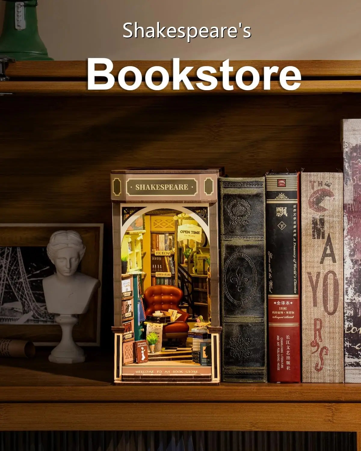 Bookstore 3D Wooden DIY Book Nook - DIYTime