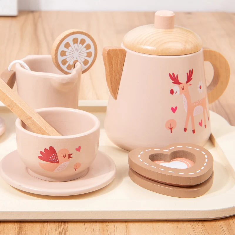 Afternoon Tea Set Montessori Wooden Toys - DIYTime