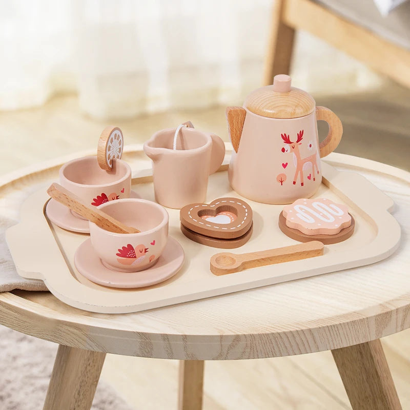 Afternoon Tea Set Montessori Wooden Toys - DIYTime