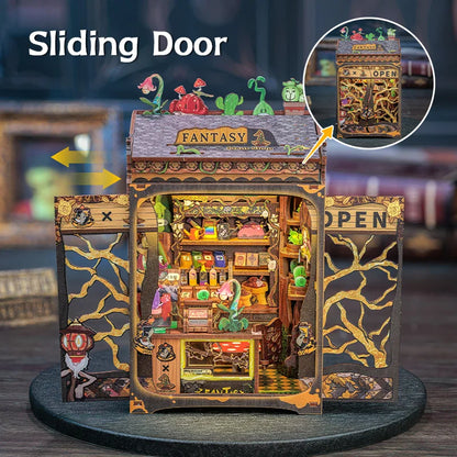 Fantasy Plant Shop Book Nook 3D Wooden Puzzle - DIYTime