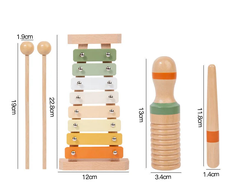 Baby Musical Instruments Montessori Wooden Toys - DIYTime