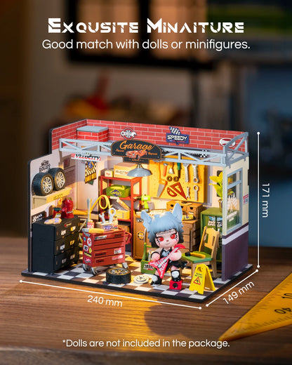 Garage Model 3D Wooden Puzzles Miniature - DIYTime