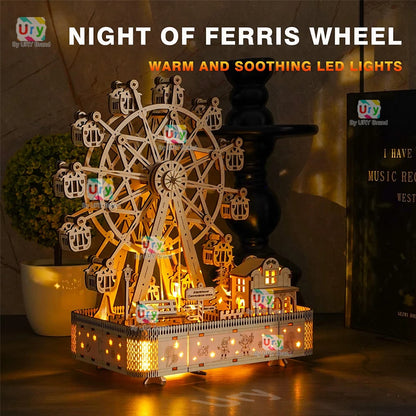 Ferris Wheel 3D Wooden Puzzle Music Box - DIYTime