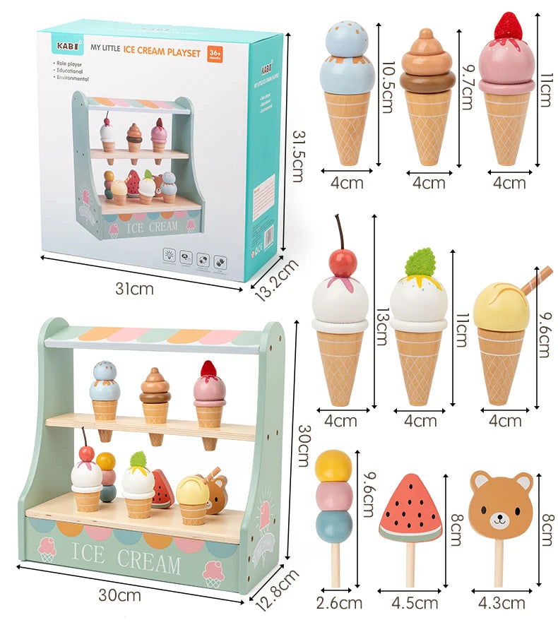 Ice Cream Montessori Wooden Toys - DIYTime