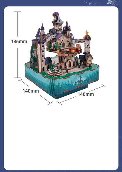 Magic Castle Music Box 3D Wooden Puzzles Miniature - DIYTime