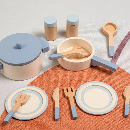 Cookware Kitchen Montessori Wooden Toys - DIYTime