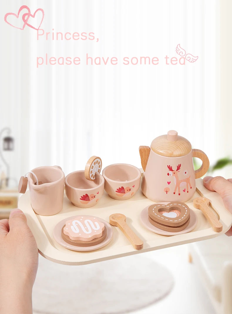 Afternoon Tea Set Montessori Wooden Toys - DIYTime