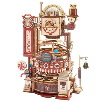 Robotime ROKR Marble Run Factory 3D Wooden Puzzles Miniature - DIYTime