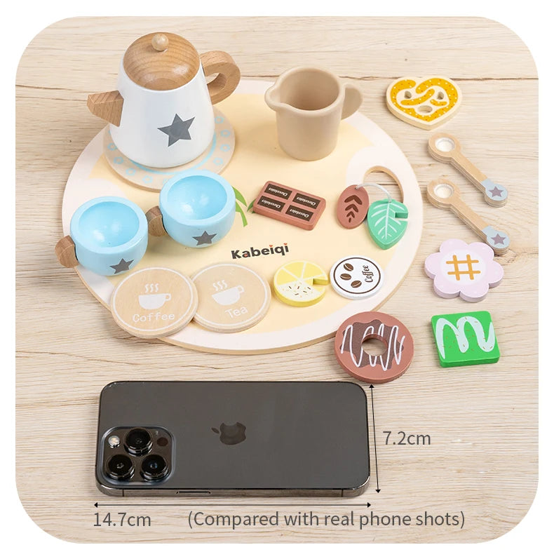 Afternoon Tea Set Montessori Wooden Toys - DIYTime