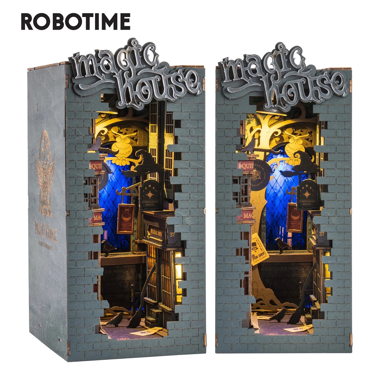 Robotime Stories in Books 4 Kinds Book Nook 3D Wooden Puzzles Miniature - DIYTime