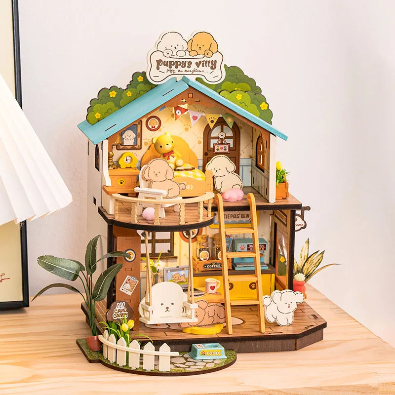 Puppy's Cozy Villa House DIY Miniature House Kit - DIYTime