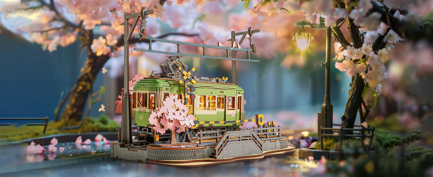 Robotime Sakura Journey 3D Wooden Puzzles Miniature - DIYTime