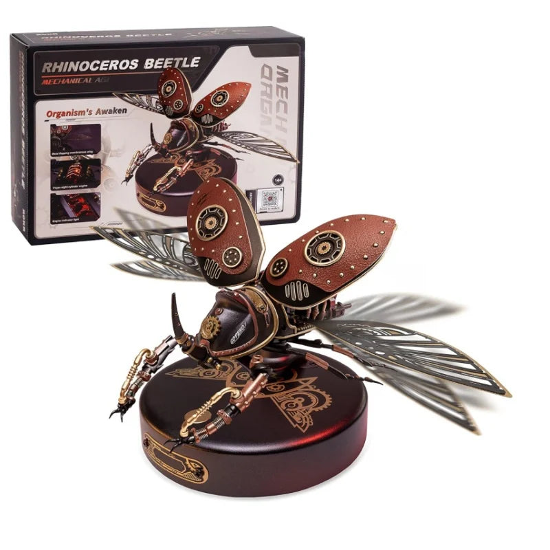 Rhinoceros Beetle Mechanical Species DIY 3D Puzzle - DIYTime