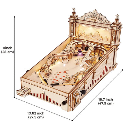 Pinball Machine 3D Wooden Puzzle Kit - DIYTime