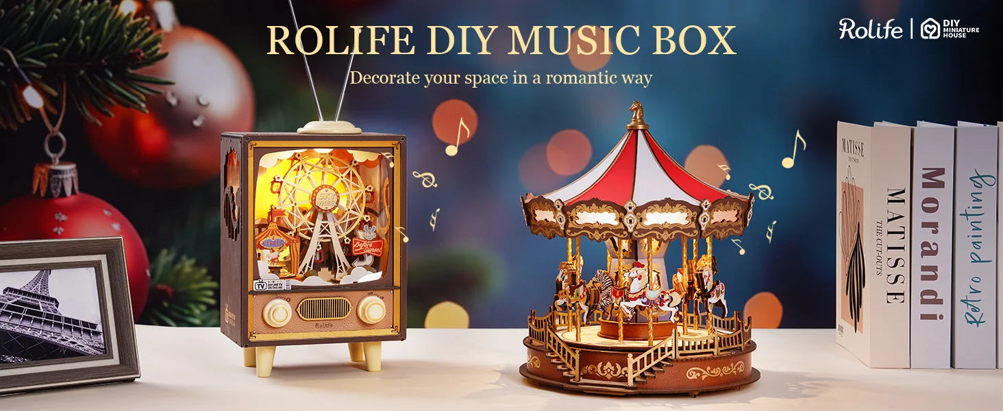 Carousel Music Box 3D Wooden Puzzle - DIYTime