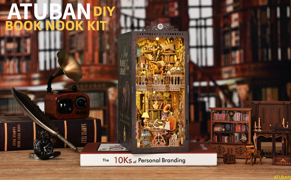 Magic Library 3D Wooden DIY Book Nook - DIYTime