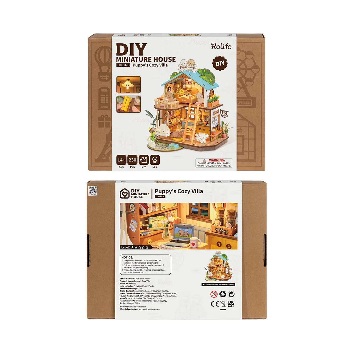 Puppy's Cozy Villa House DIY Miniature House Kit - DIYTime