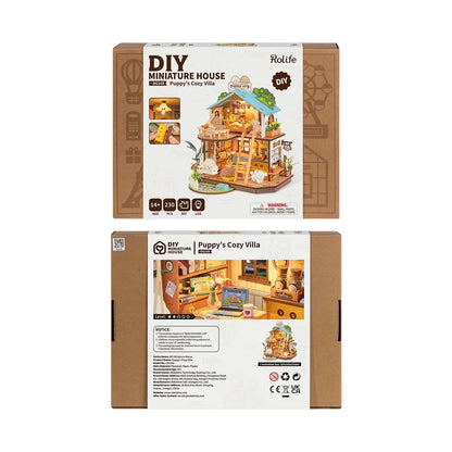 Puppy's Cozy Villa House DIY Miniature House Kit - DIYTime