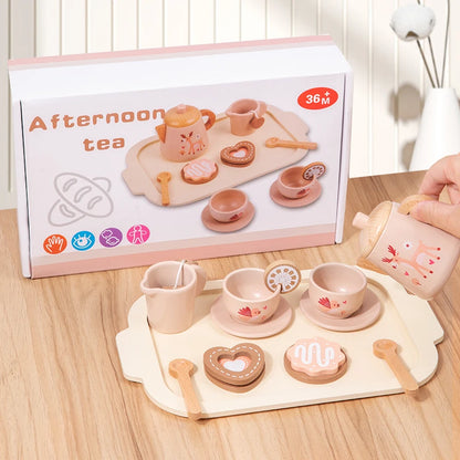 Afternoon Tea Set Montessori Wooden Toys - DIYTime