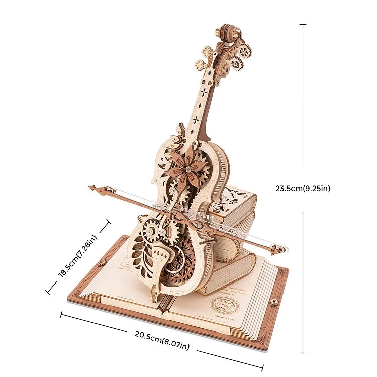 Magic Cello Mechanical Music Box & Music Instruments 3D Wooden Puzzle - DIYTime