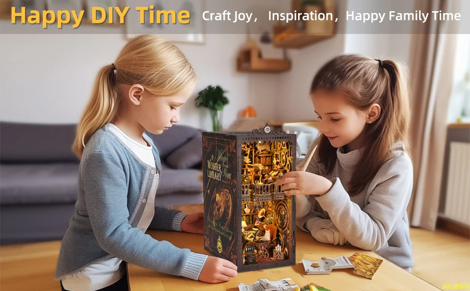 Magic Library 3D Wooden DIY Book Nook - DIYTime