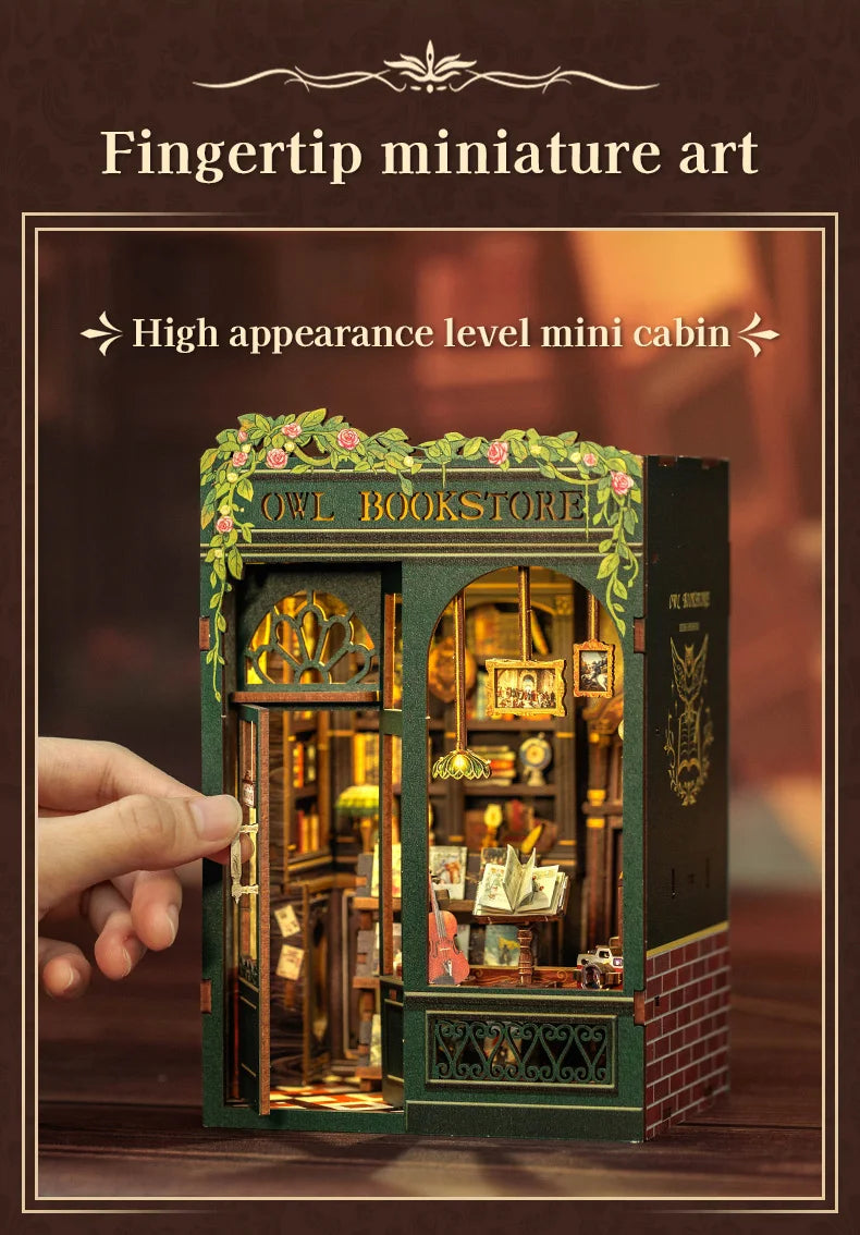 Bookshop Series 3D Wooden Puzzles Miniature - DIYTime