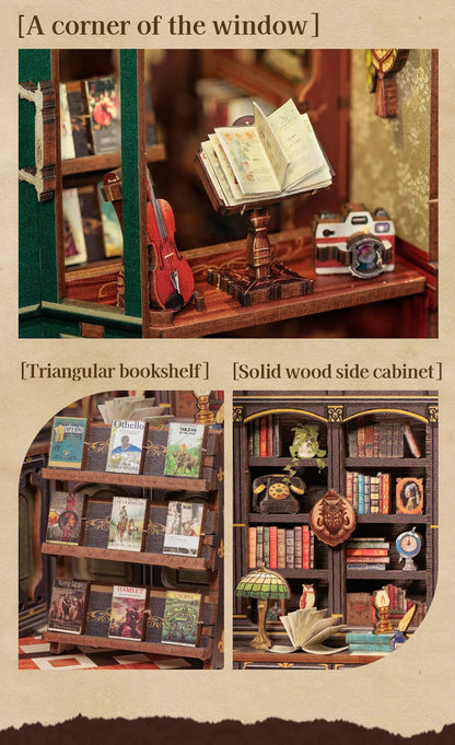 Bookshop Series 3D Wooden Puzzles Miniature - DIYTime