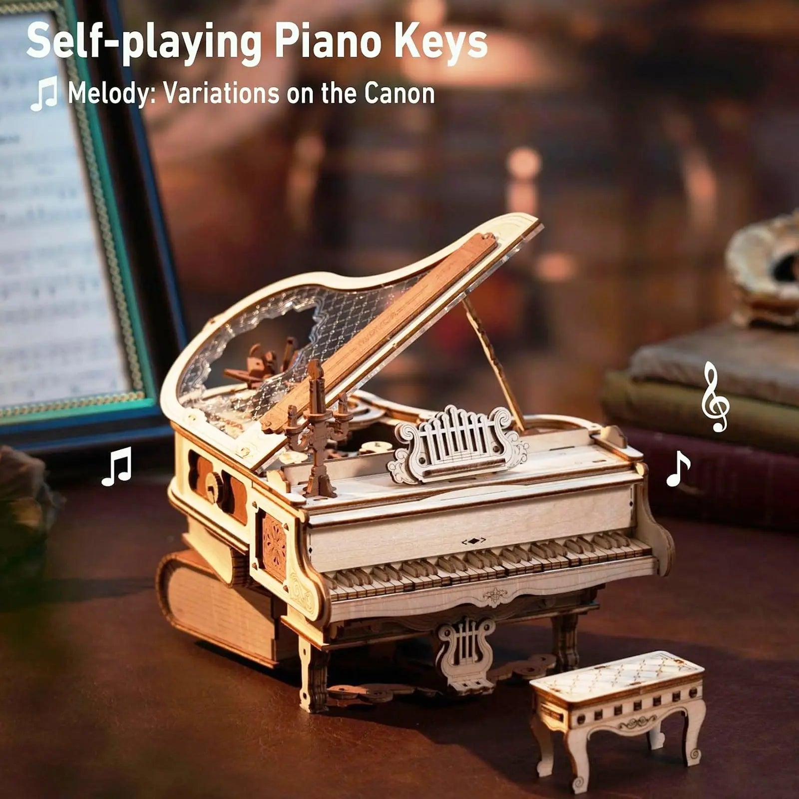 Magic Piano Mechanical Music Box 3D Wooden Puzzle - DIYTime