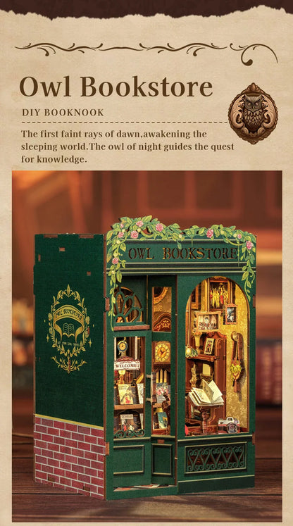 Bookshop Series 3D Wooden Puzzles Miniature - DIYTime