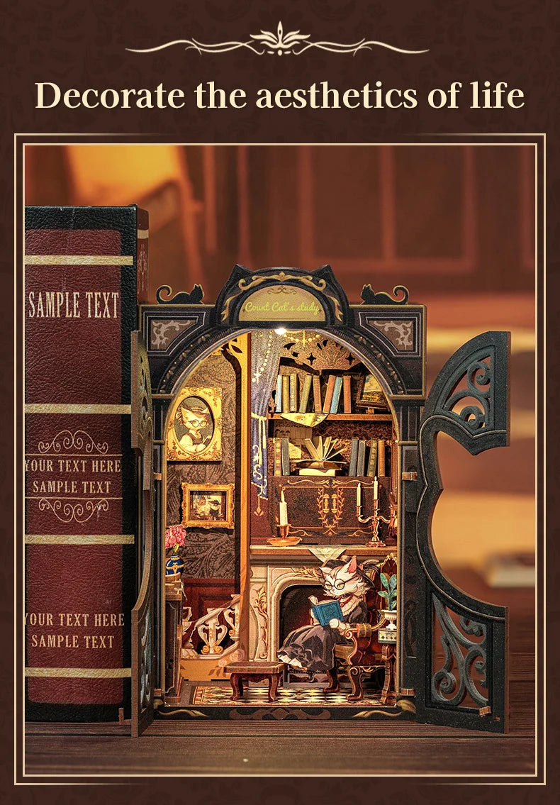 Bookshop Series 3D Wooden Puzzles Miniature - DIYTime