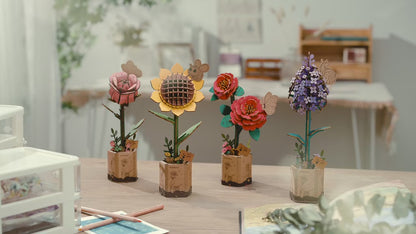 Wooden Flower Bouquet DIY 3D Puzzle